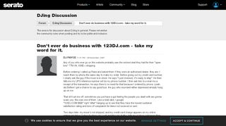 
                            5. Don't ever do business with 123DJ.com - take my word for it ...