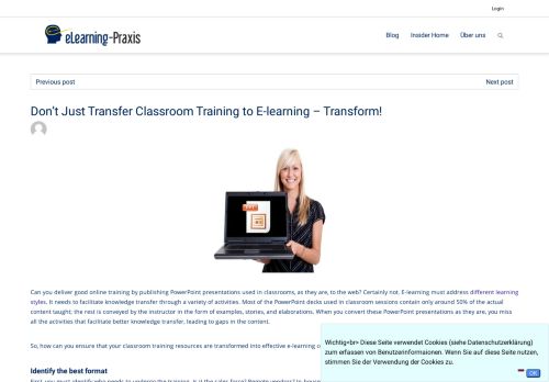 
                            7. Don't Just Transfer Classroom Training to E-learning – Transform ...