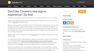 
                            10. Don't like Chrome's new sign-in experience? Do this! - gHacks Tech ...