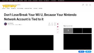 
                            9. Don't Lose/Break Your Wii U, Because Your Nintendo Network ...