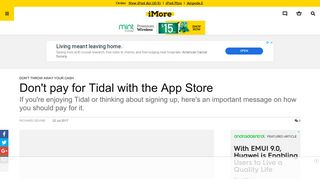 
                            4. Don't pay for Tidal with the App Store | iMore