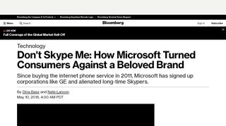 
                            6. Don't Skype Me: How Microsoft Turned Consumers Against a Beloved ...