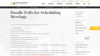 
                            10. Doodle Polls for Scheduling Meetings - Office of Information Technology