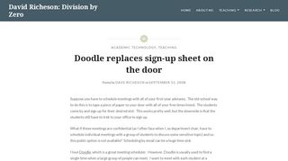 
                            8. Doodle replaces sign-up sheet on the door – David Richeson: Division ...