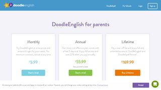 
                            5. DoodleEnglish Pricing for Parents