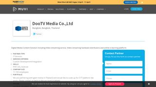 
                            12. DooTV Media Co.,Ltd - Muvi Partner