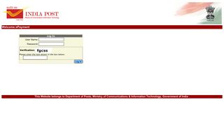 
                            1. DOP India - ePayment : Login