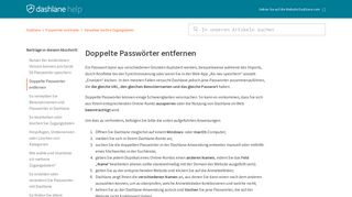 
                            6. Doppelte Passwörter entfernen – Dashlane