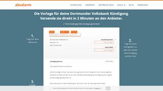 
                            7. Dortmunder Volksbank direkt online kündigen - Aboalarm