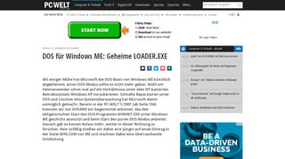 
                            1. DOS für Windows ME: Geheime LOADER.EXE - PC-WELT