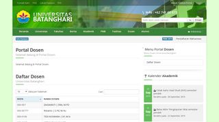 
                            9. Dosen - Portal Akademik - Universitas Batanghari