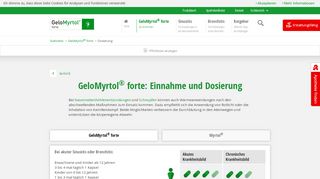 
                            9. Dosierung - GeloMyrtol ® forte