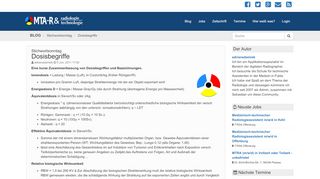 
                            3. Dosisbegriffe - MTA-R.de