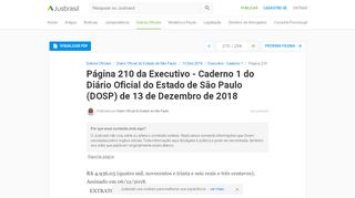 
                            10. DOSP 13/12/2018 - Pg. 210 - Executivo - caderno 1 | Diário Oficial do ...