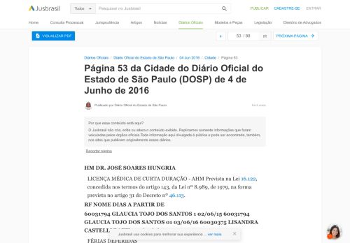 
                            13. DOSP 4/06/2016 - Pg. 53 - Cidade | Diário Oficial do Estado de São ...