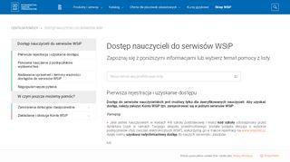 
                            6. Dostęp nauczycieli do serwisów WSiP