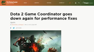 
                            8. Dota 2 Game Coordinator goes down again for performance fixes ...