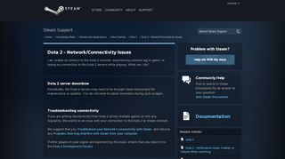 
                            8. Dota 2 - Network/Connectivity Issues - Steam Support