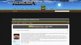 
                            6. Dotaz - Minecraft Error - Bad Login | Majncraft.cz fórum