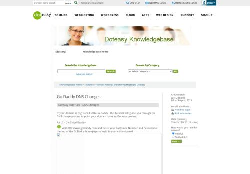 
                            10. Doteasy Knowledge Base: Go Daddy DNS Changes