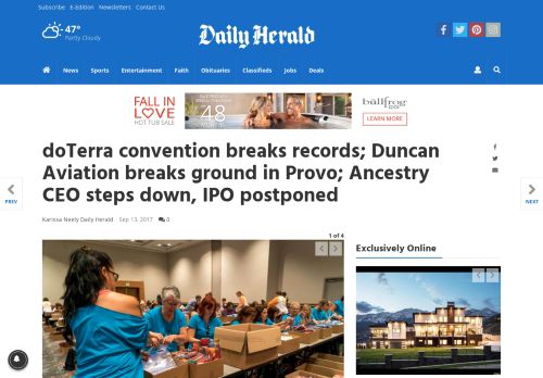 
                            13. doTerra convention breaks records; Duncan Aviation breaks ground in ...