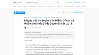 
                            11. DOU 24/12/2015 - Pg. 162 - Seção 3 | Diário Oficial da União | Diários ...