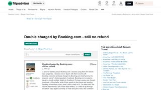 
                            12. Double charged by Booking.com - still no refund - Bargain Travel ...