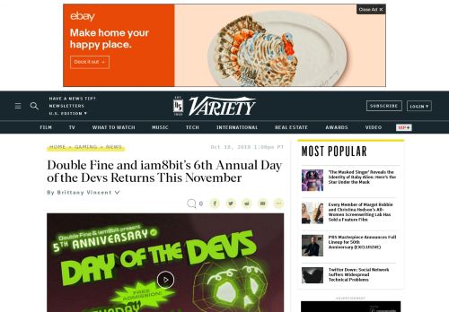 
                            12. Double Fine and iam8bit's 6th Annual Day of the Devs Returns ...