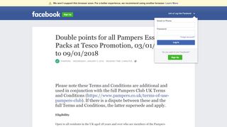 
                            8. Double points for all Pampers Essential Packs at Tesco Promotion, 03 ...