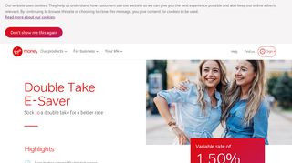 
                            11. Double Take E-Saver | Limited | Savings | Virgin Money UK