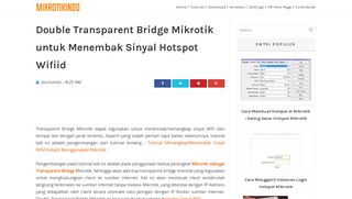 
                            7. Double Transparent Bridge Mikrotik untuk Menembak Sinyal Hotspot ...