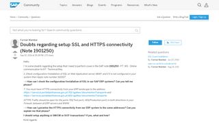 
                            10. Doubts regarding setup SSL and HTTPS connectivity (Note 1901250 ...
