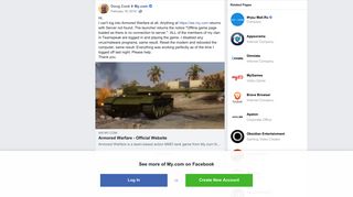 
                            8. Doug Cook - Hi, I can't log into Armored Warfare at all.... | Facebook
