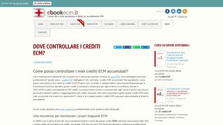 
                            10. Dove controllare i crediti ECM? - ebookecm.it