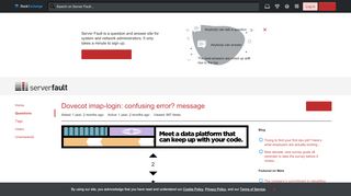 
                            3. Dovecot imap-login: confusing error? message - Server Fault