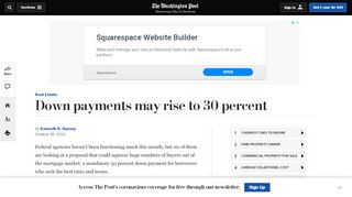 
                            8. Down payments may rise to 30 percent - The Washington Post