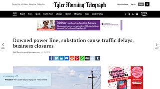 
                            7. Downed power line, substation cause traffic delays, ...