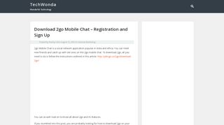 
                            13. Download 2go Mobile Chat – Registration and Sign Up – TechWonda