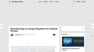 
                            9. Download 2go on Google PlayStore for Android Phones – OgbongeBlog
