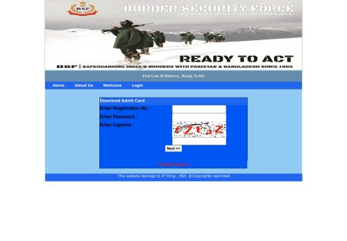 
                            2. Download Admit Card - bsf
