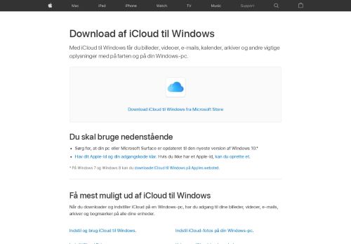 
                            5. Download af iCloud til Windows - Apple-support