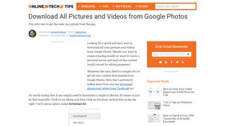 
                            10. Download All Pictures and Videos from Google Photos