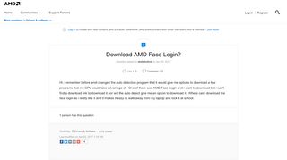 
                            4. Download AMD Face Login? | Community