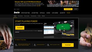 
                            2. Download and install our latest poker software | bwin.com