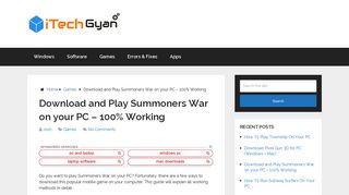 
                            7. Download and Play Summoners War On Your PC - iTechGyan.com