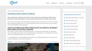 
                            1. Download and Save Online Web Videos - RealPlayer