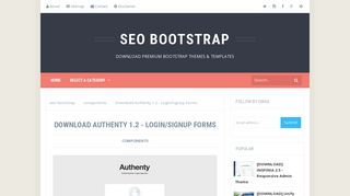 
                            11. Download Authenty 1.2 - Login/Signup Forms - seo bootstrap