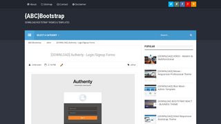 
                            4. [DOWNLOAD] Authenty - Login/Signup Forms - {ABC}Bootstrap