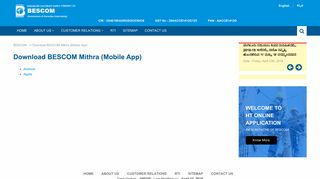 
                            1. Download BESCOM Mithra (Mobile App) – BESCOM