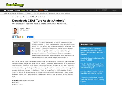 
                            7. Download: CEAT Tyre Assist (Android) | TechTree.com